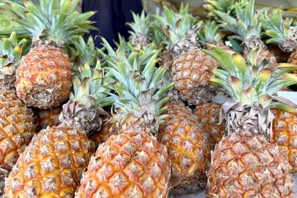 Picture of black pineapples in Antigua