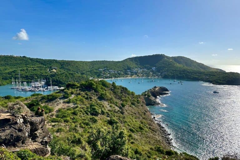 View of the entrance to English Harbour in Antigua